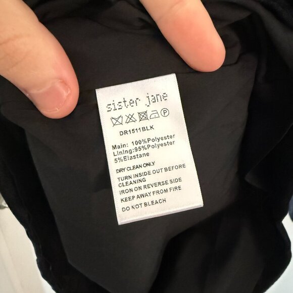 NEW Sister Jane Aquarius Scoop Neck Mini Dress Size Small Color Black White - Picture 6 of 9